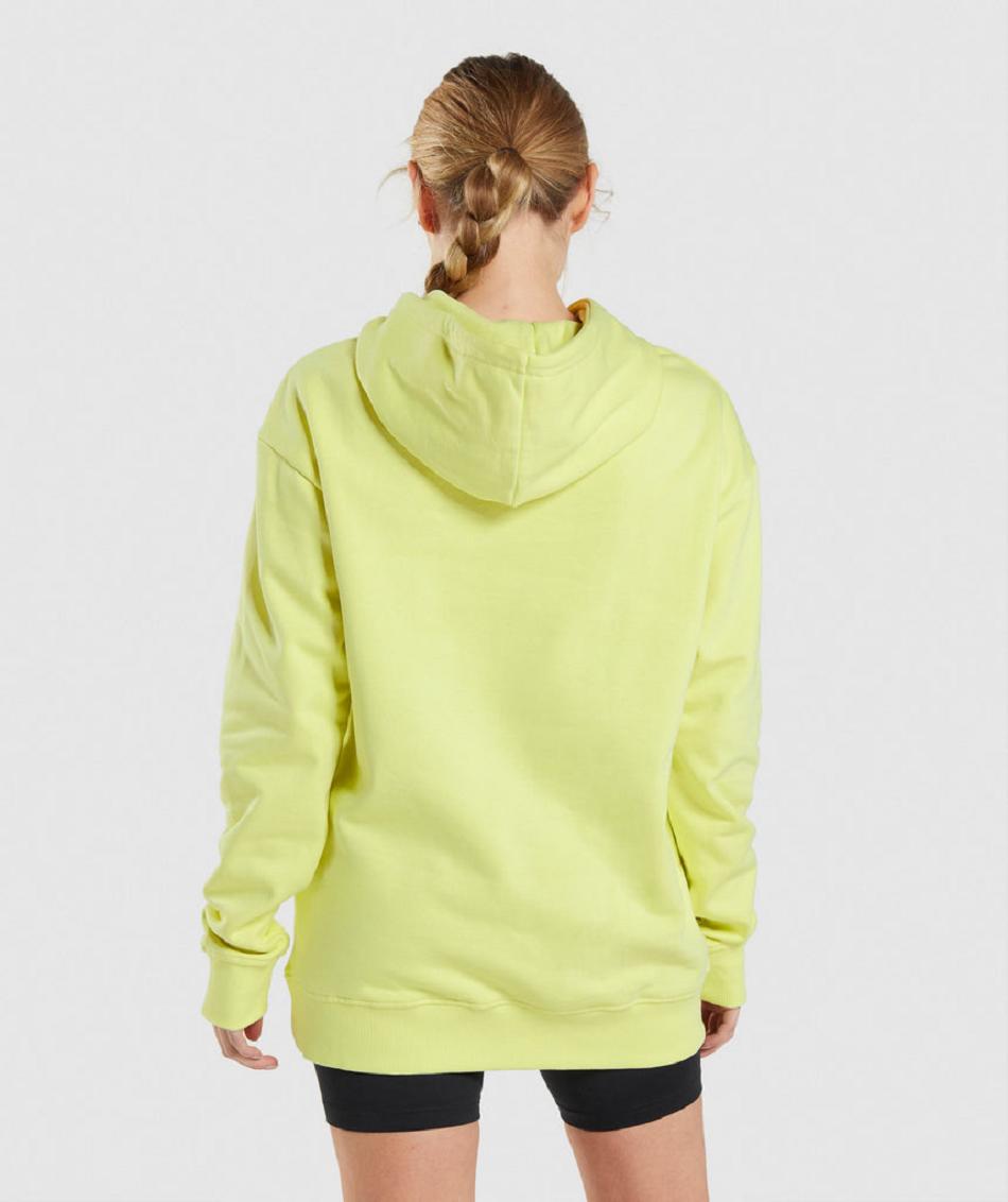 Sudadera Con Capucha Gymshark Entrenamiento Oversized Mujer Verde | CO 2038FDN